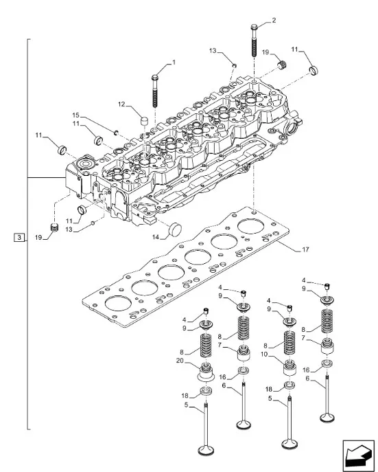4897106 - Седло выпускн./впускн. клапана ГБЦ ДВС Cursor7CR T7/Puma, T6090/80, TC5